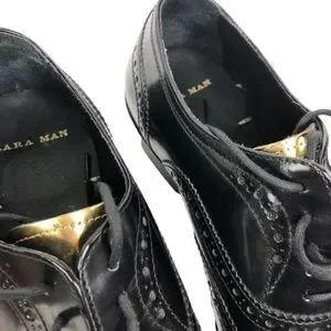 Zara Man Black Gold Leather Oxford Luxury Dress Shoes Zara | Shoes | Zara Man Black Gold Leather Oxford Luxury  main image 4